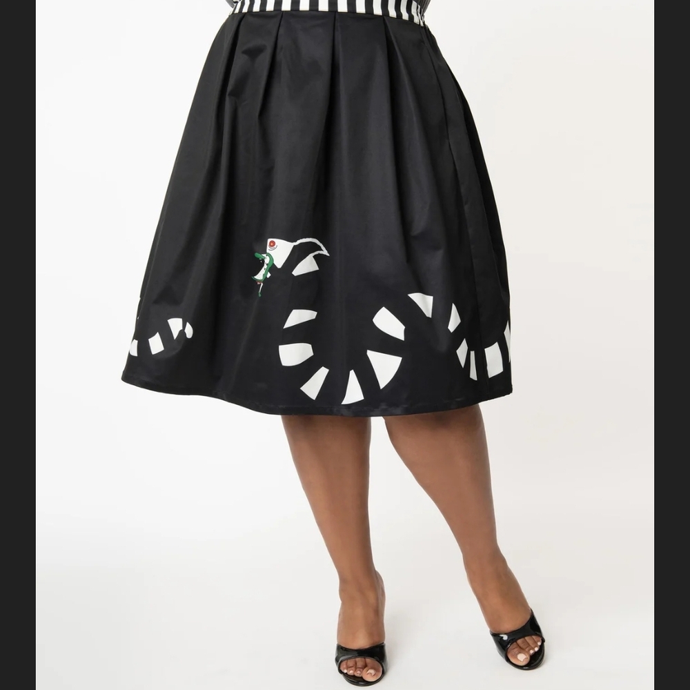 Unique Vintage Beetlejuice Swing Skirt